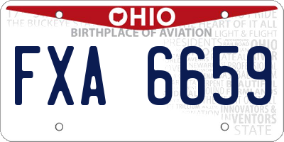 OH license plate FXA6659