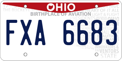 OH license plate FXA6683