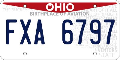 OH license plate FXA6797
