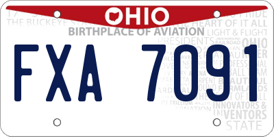 OH license plate FXA7091
