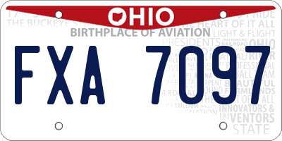 OH license plate FXA7097