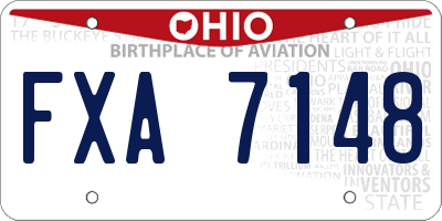 OH license plate FXA7148