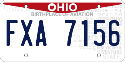 OH license plate FXA7156