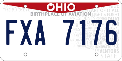 OH license plate FXA7176