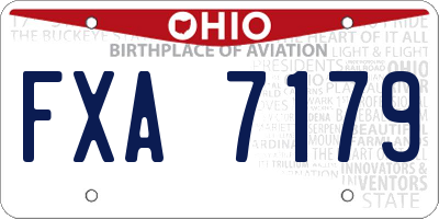 OH license plate FXA7179