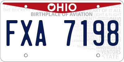 OH license plate FXA7198