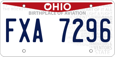 OH license plate FXA7296