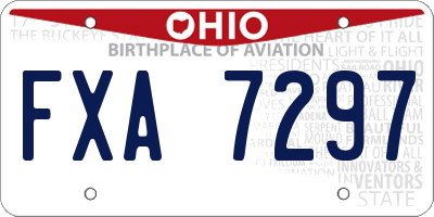 OH license plate FXA7297