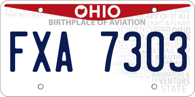 OH license plate FXA7303