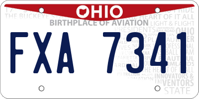 OH license plate FXA7341