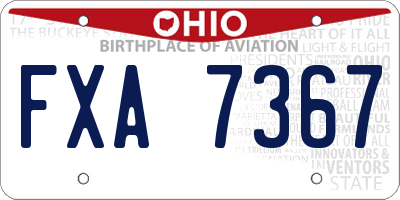 OH license plate FXA7367