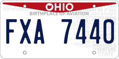 OH license plate FXA7440