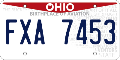 OH license plate FXA7453