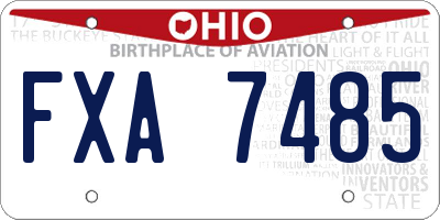 OH license plate FXA7485