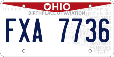 OH license plate FXA7736