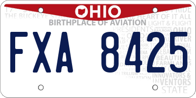 OH license plate FXA8425