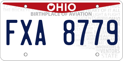 OH license plate FXA8779