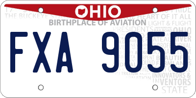 OH license plate FXA9055