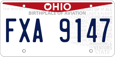 OH license plate FXA9147