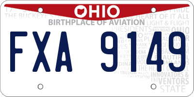 OH license plate FXA9149