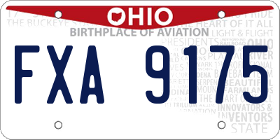 OH license plate FXA9175