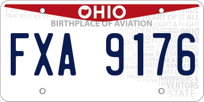 OH license plate FXA9176