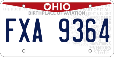 OH license plate FXA9364