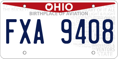 OH license plate FXA9408