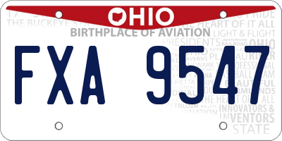 OH license plate FXA9547