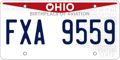 OH license plate FXA9559