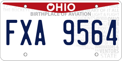 OH license plate FXA9564