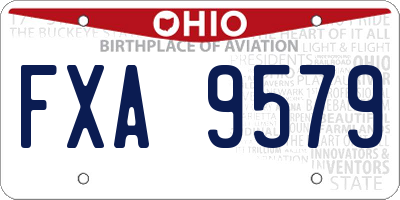 OH license plate FXA9579