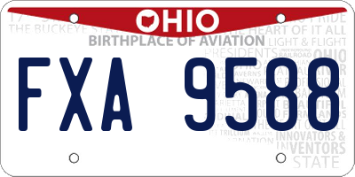 OH license plate FXA9588