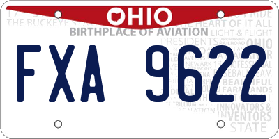 OH license plate FXA9622