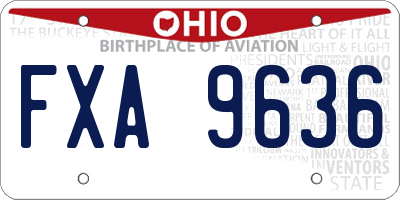 OH license plate FXA9636