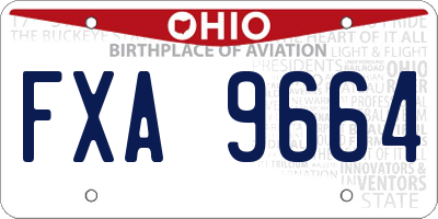 OH license plate FXA9664