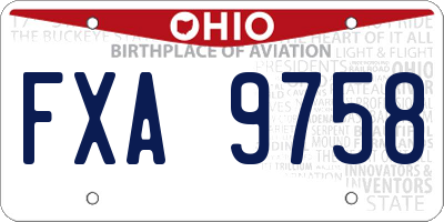 OH license plate FXA9758