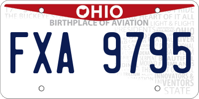 OH license plate FXA9795
