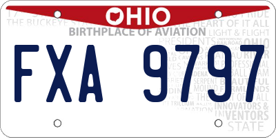 OH license plate FXA9797