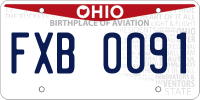OH license plate FXB0091