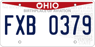 OH license plate FXB0379