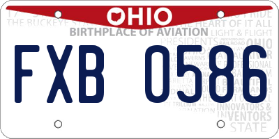 OH license plate FXB0586