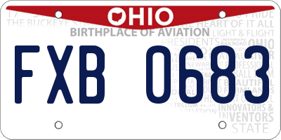 OH license plate FXB0683