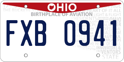 OH license plate FXB0941