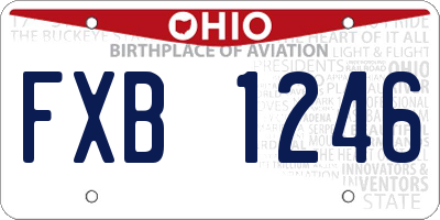 OH license plate FXB1246