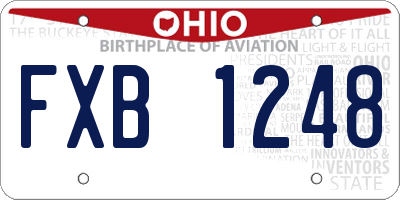 OH license plate FXB1248