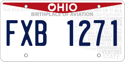 OH license plate FXB1271