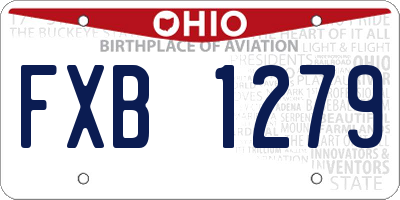 OH license plate FXB1279
