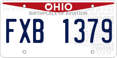 OH license plate FXB1379