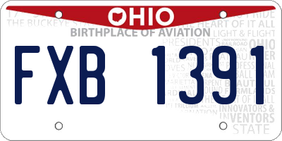 OH license plate FXB1391